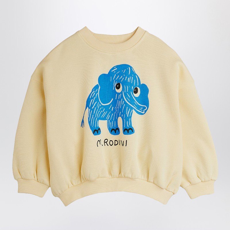 Mini Rodini Mammoth Crew-neck Sweatshirt In Neutral