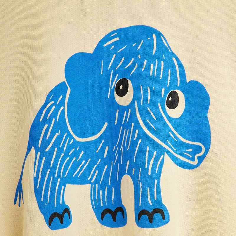 Mini Rodini Mammoth Crew-neck Sweatshirt In Neutral