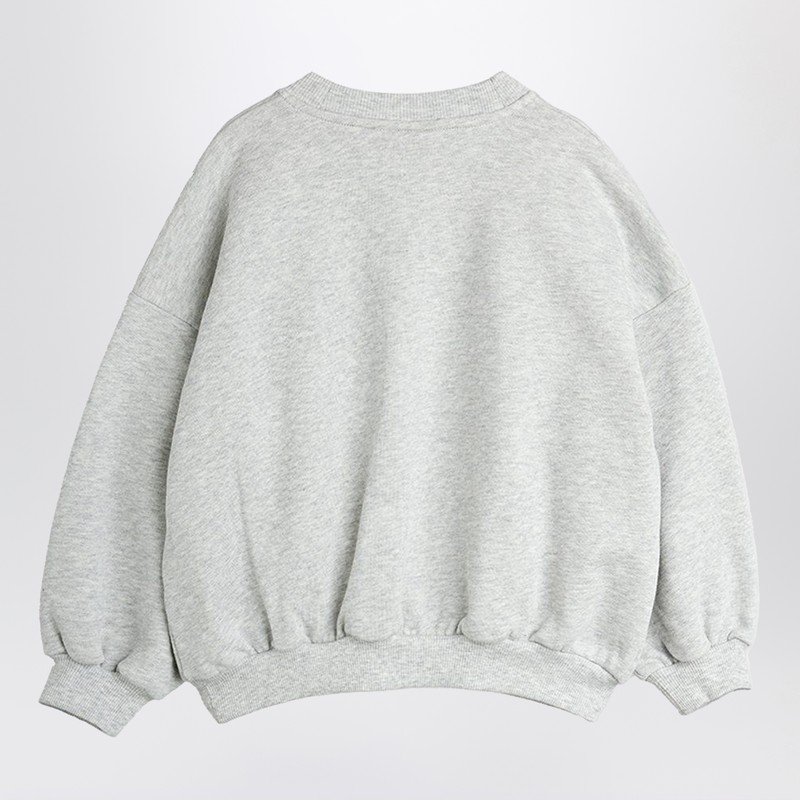 Mini Rodini Bear Chenille Sweatshirt In Gray