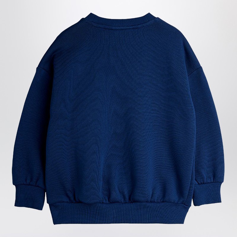 Mini Rodini Dino Application Blue Sweatshirt In Blue