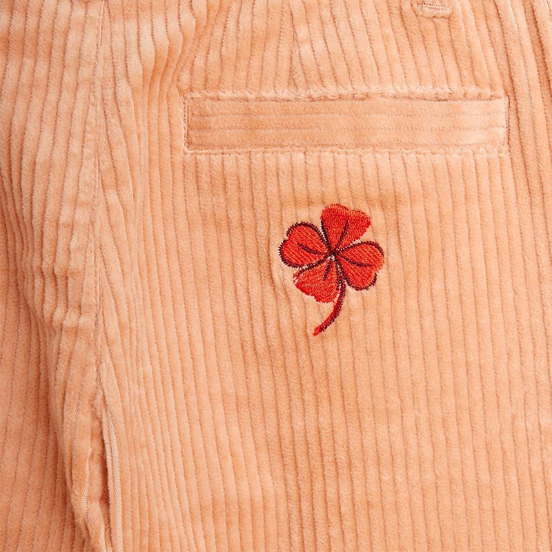 Mini Rodini Pink Corduroy Trousers With Suspenders In Pink