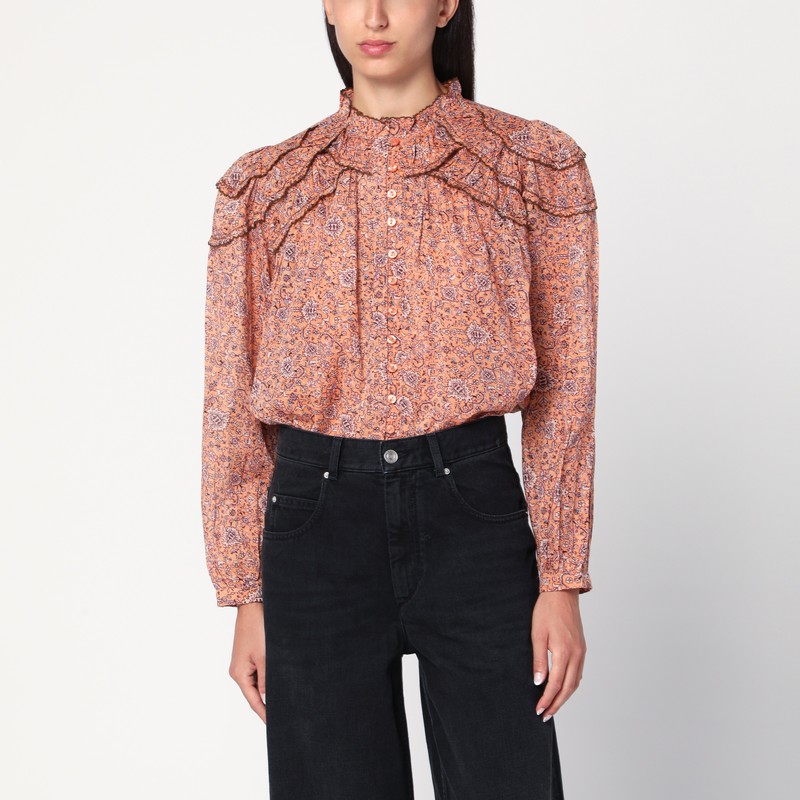 Christa blouse with tapestry print