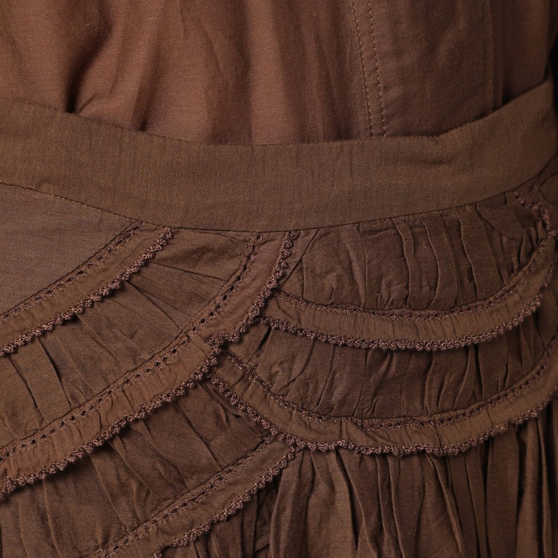 Isabel Marant Étoile Khaki Ceola Skirt With Ruffles In Green