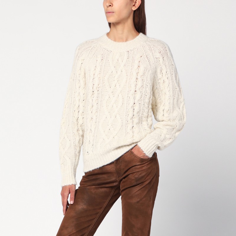 Écru mohair-blend sweater