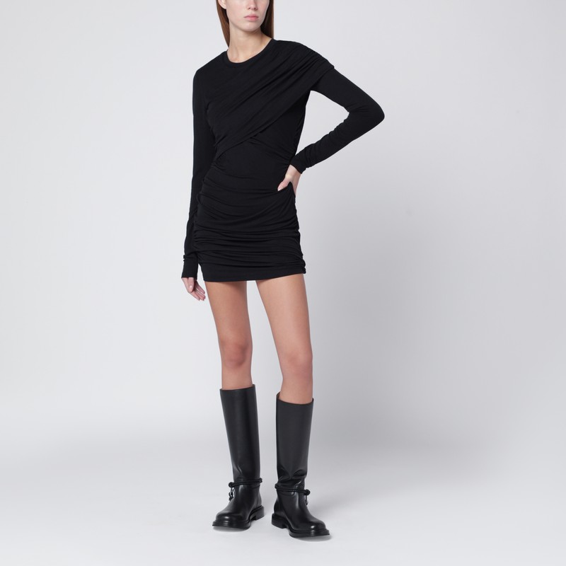 Isabel Marant Étoile Isabel Marant Etoile Denise Draped Black Jersey Dress