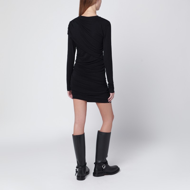 Isabel Marant Étoile Isabel Marant Etoile Denise Draped Black Jersey Dress