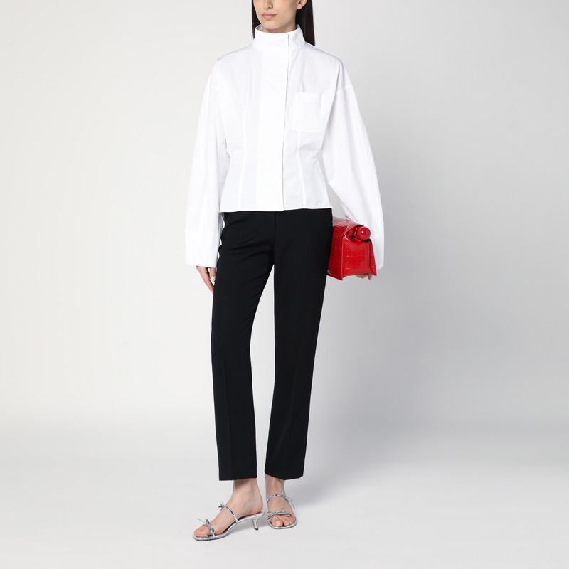Jacquemus Black Trousers In Cotton Blend