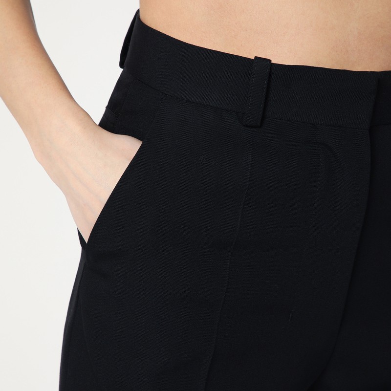 Jacquemus Black Trousers In Cotton Blend
