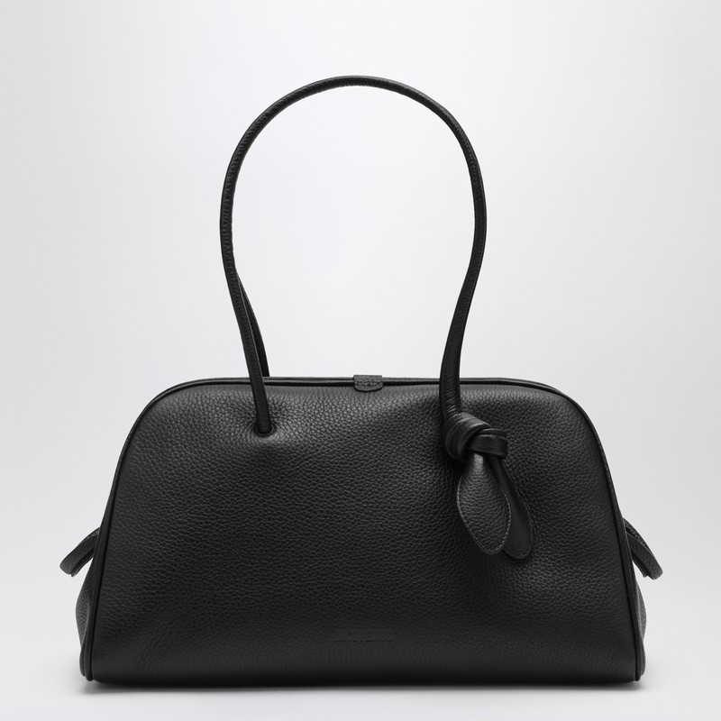 Jacquemus Turismo Calf Leather Shoulder Bag In Black