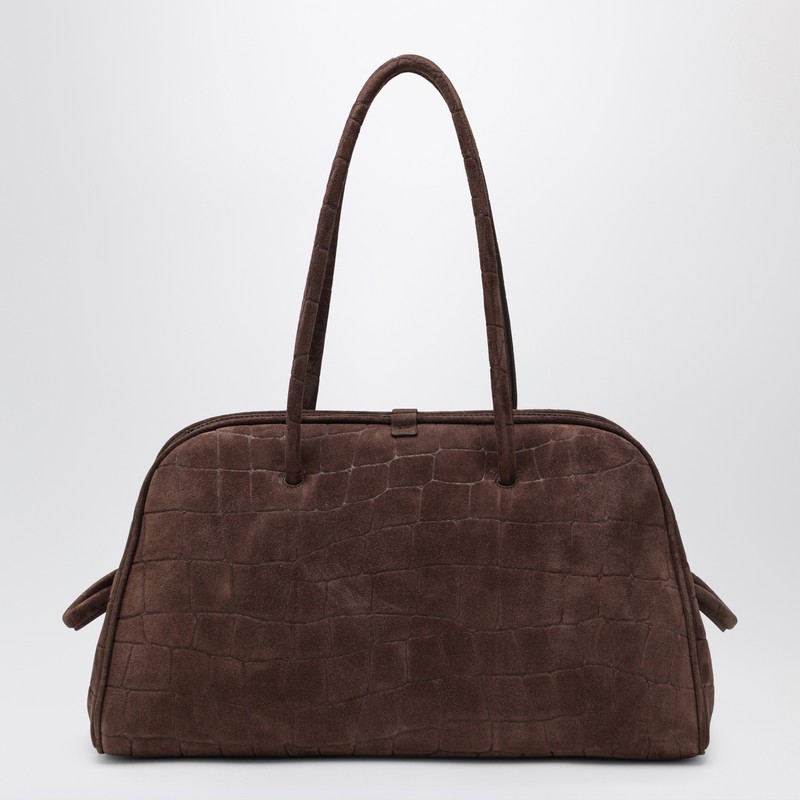 Jacquemus Brown Crocodile-effect Leather Turismo Bag In Brown