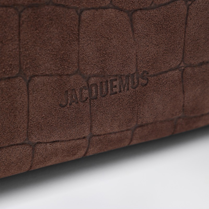 Jacquemus Brown Crocodile-effect Leather Turismo Bag In Brown