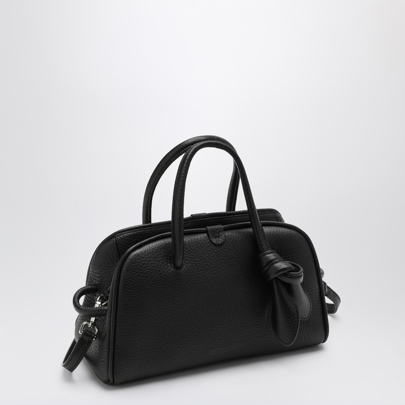 Jacquemus Black Leather Turismo Small Bag In Black