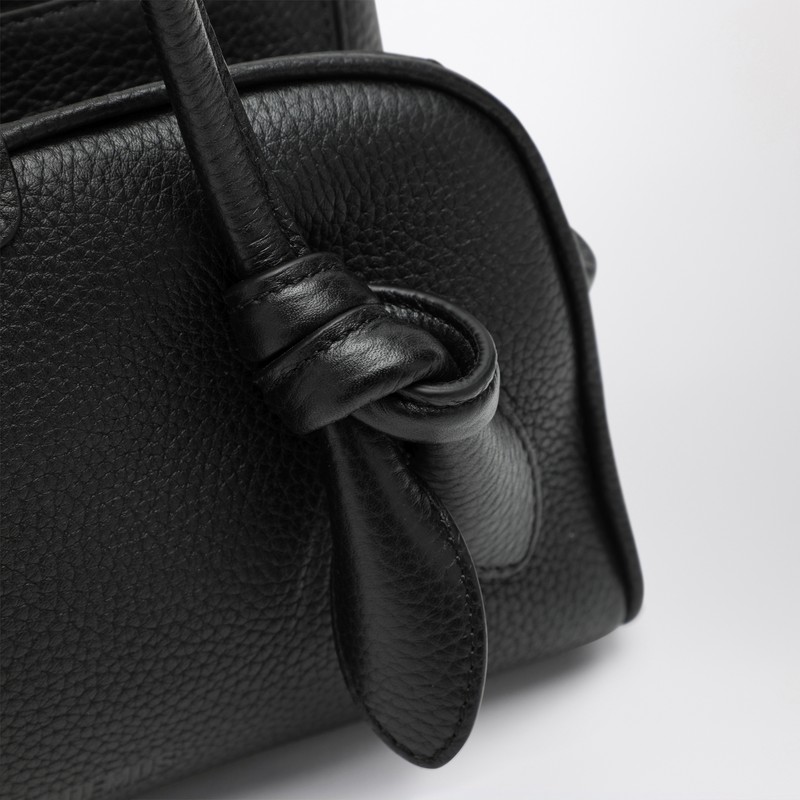 Jacquemus Black Leather Turismo Small Bag In Black