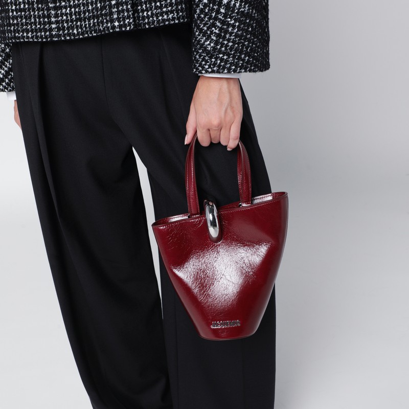 Jacquemus Burgundy The Small Bambola Bag In Burgundy