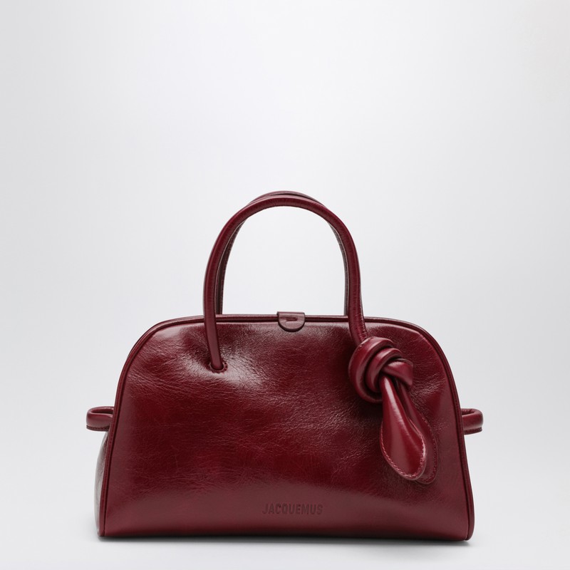 Jacquemus Burgundy Leather Turismo Small Bag In Burgundy