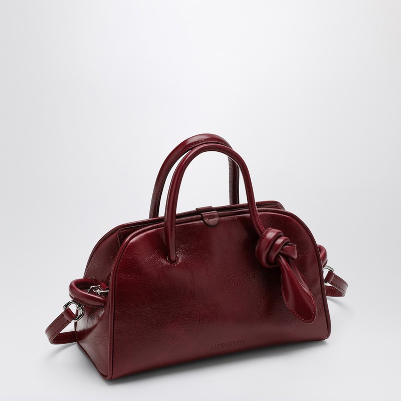 Jacquemus Burgundy Leather Turismo Small Bag In Burgundy