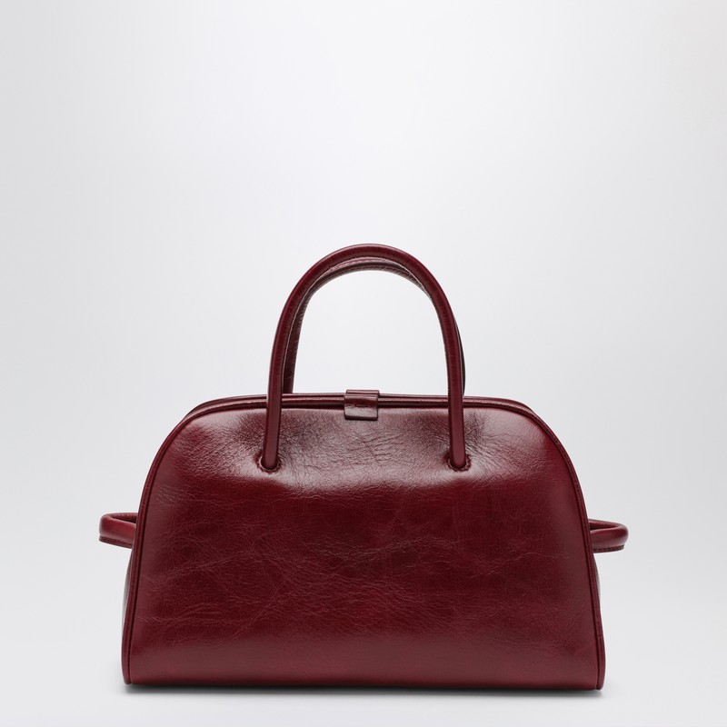 Jacquemus Burgundy Leather Turismo Small Bag In Burgundy