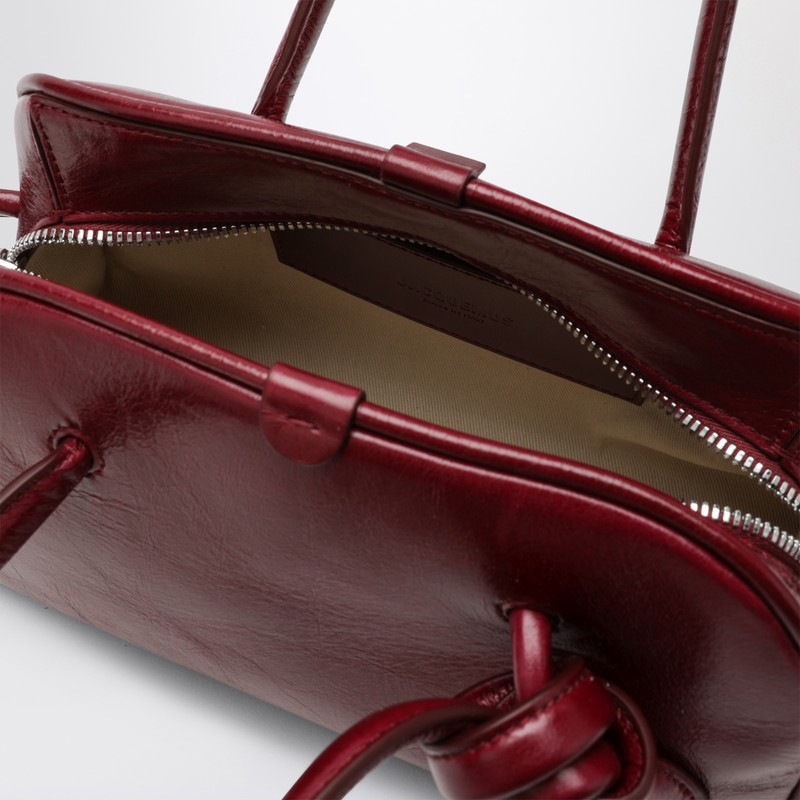 Jacquemus Burgundy Leather Turismo Small Bag In Burgundy