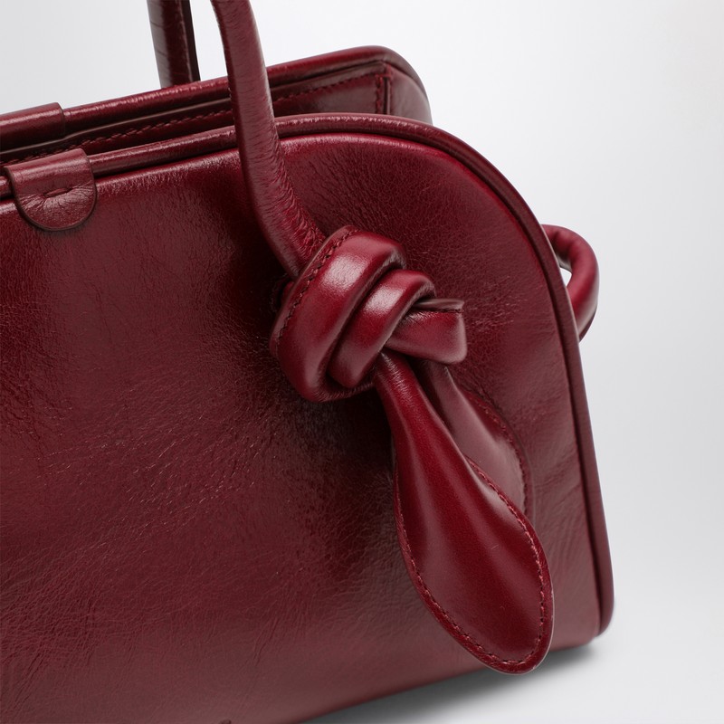 Jacquemus Burgundy Leather Turismo Small Bag In Burgundy