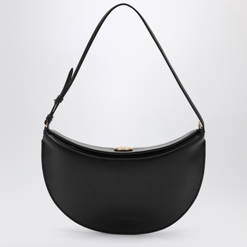 Small Ovalo bag in black leather