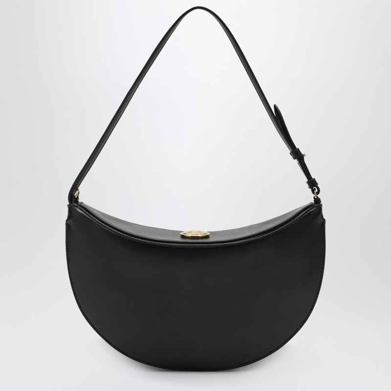 Jacquemus Small Ovalo Bag In Black Leather In Black