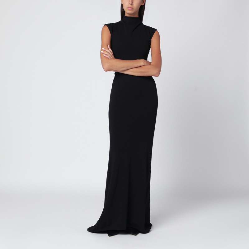Black Alba dress with ruching