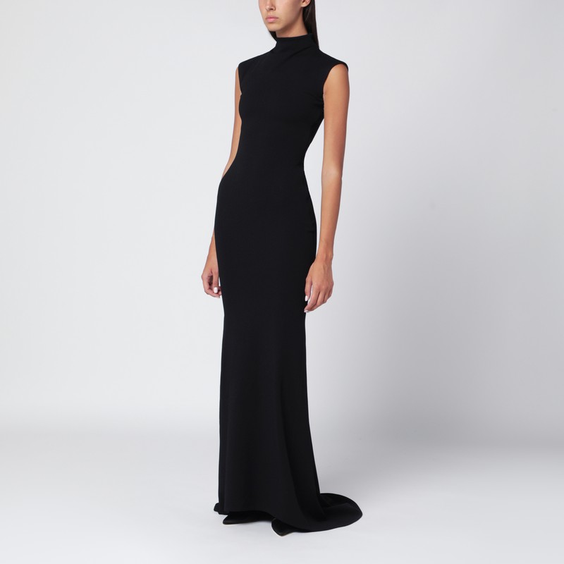 Jacquemus Black Alba Dress With Ruching In Black