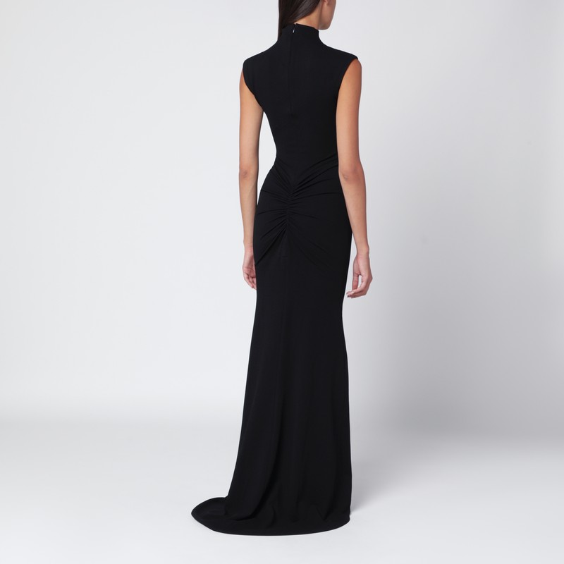 Jacquemus Black Alba Dress With Ruching In Black