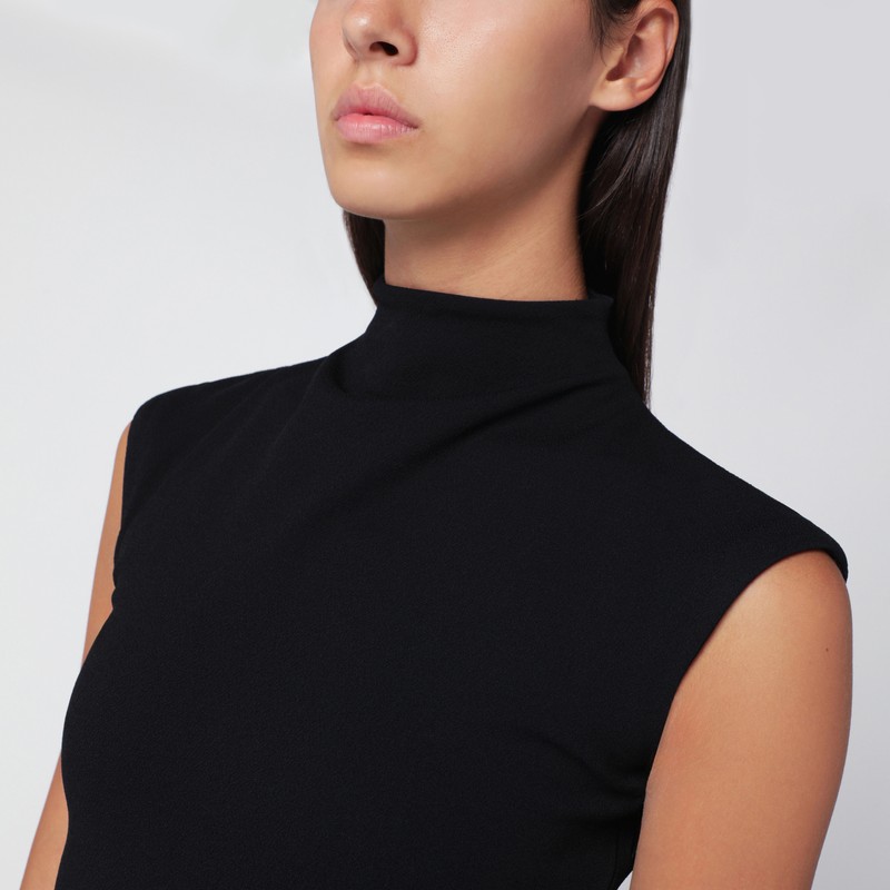 Jacquemus Black Alba Dress With Ruching In Black