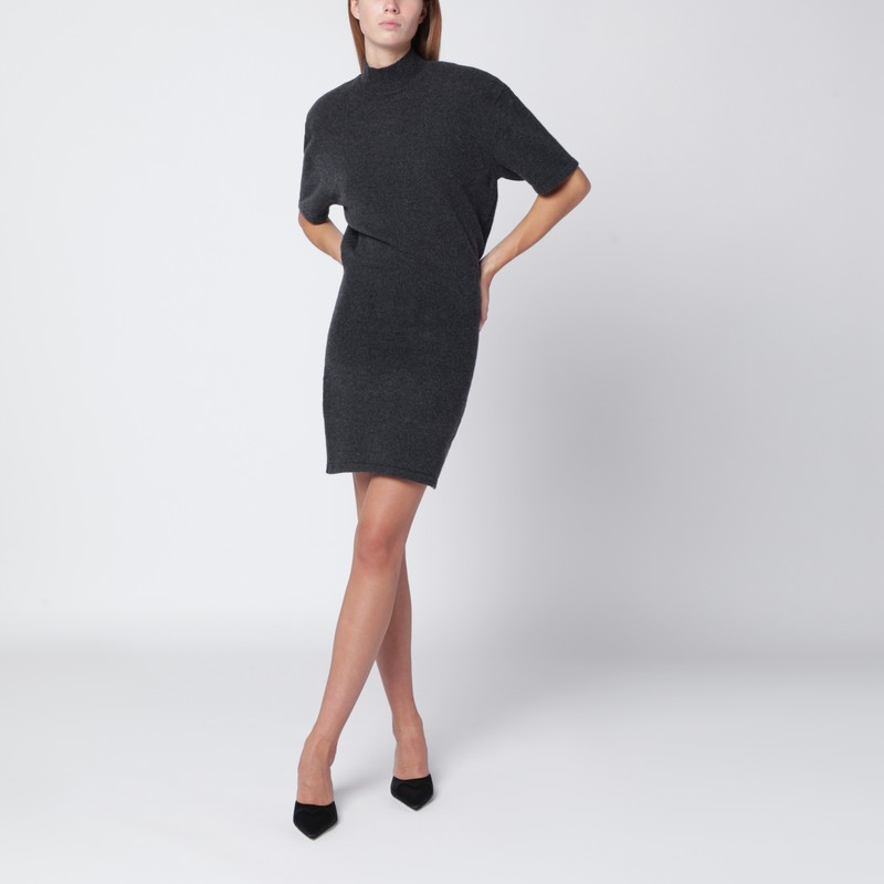 Dark grey wool and cashmere dress