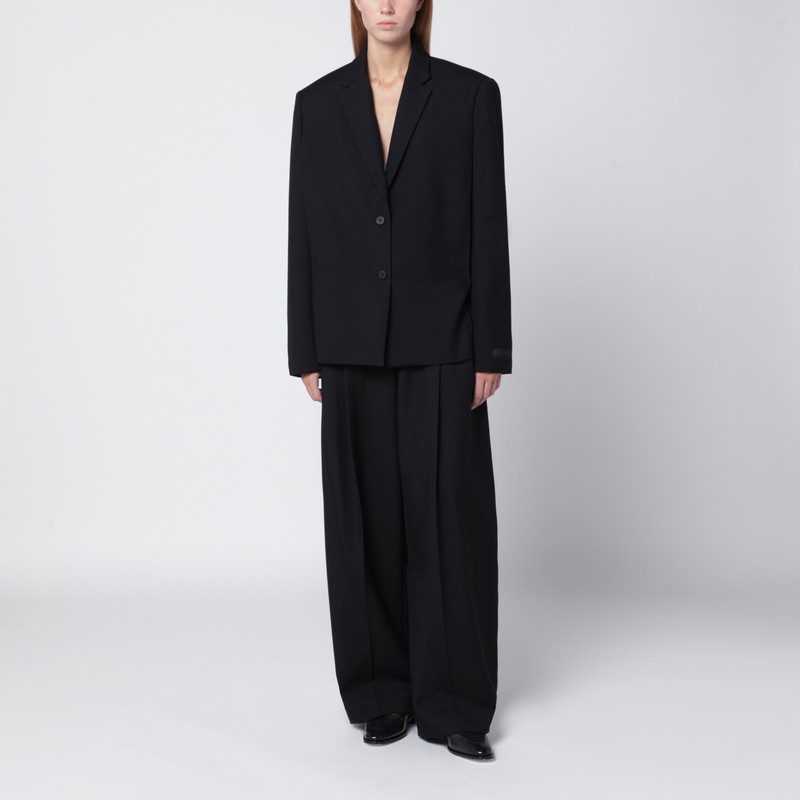 Jacquemus Black Single-breasted Wool Jacket In Black