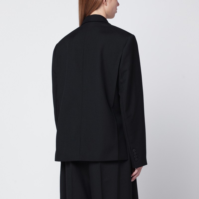Jacquemus Black Single-breasted Wool Jacket In Black