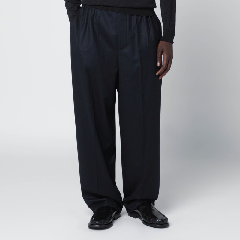 Navy blue wool trousers