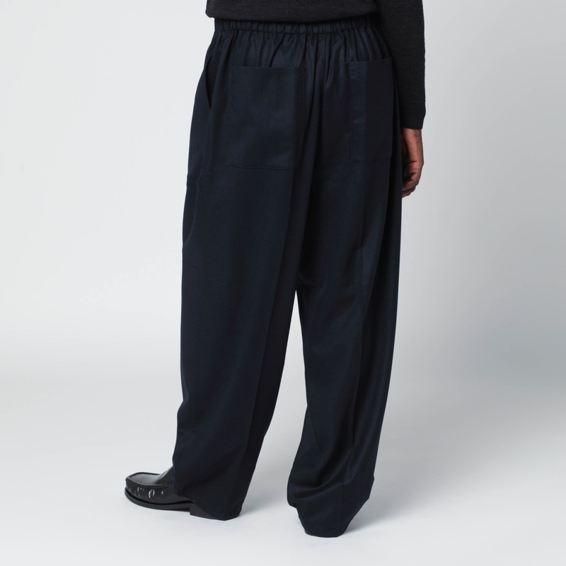 Jacquemus Tailored Relaxed Trousers Pleated In Blue
