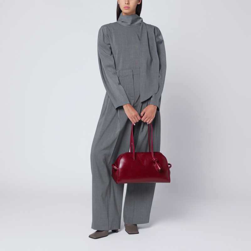 Jacquemus Le Pantalon Pleated Melange-wool Trousers In Gray