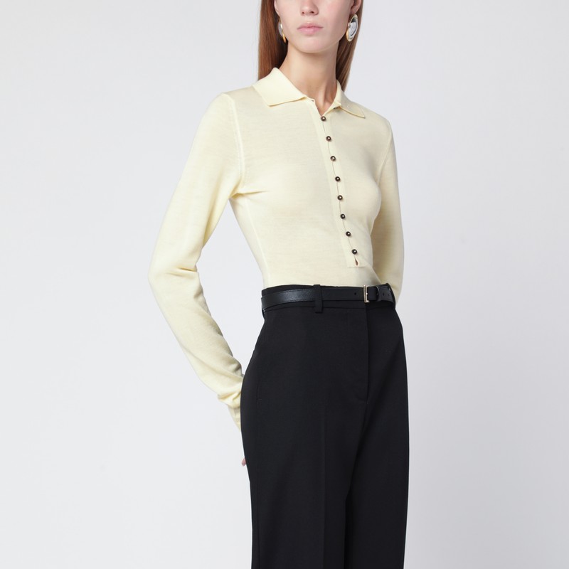 Light yellow wool polo
