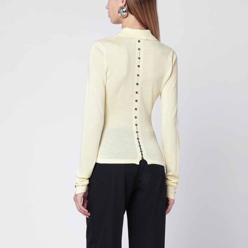 Jacquemus Light Yellow Wool Polo In Yellow