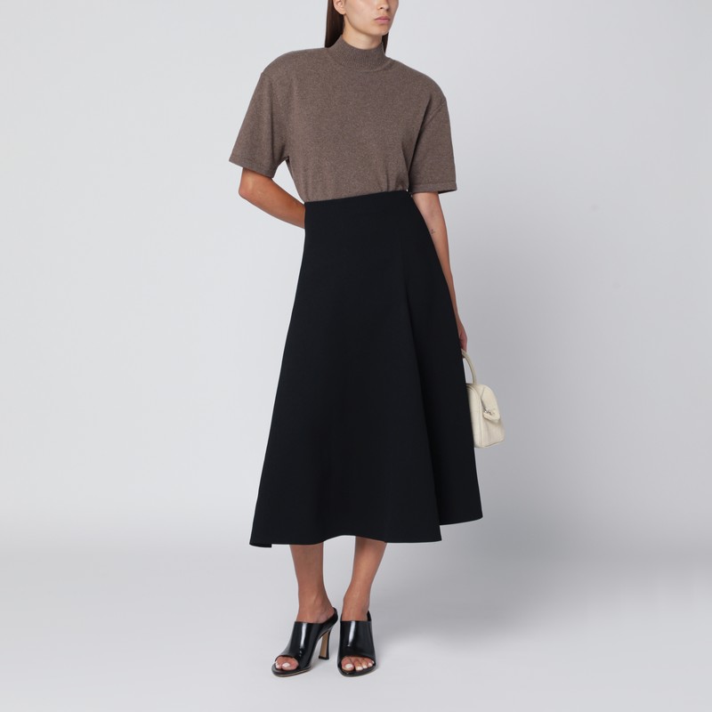 Jacquemus Triangle Midi Skirt Flared Hem In Multi