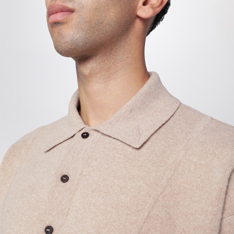 Jacquemus La Maille Vareuse Pallone Wool And Cashmere-blend Sweater In Neutral