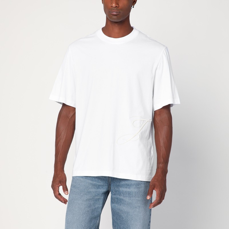 White cotton crew neck T-shirt