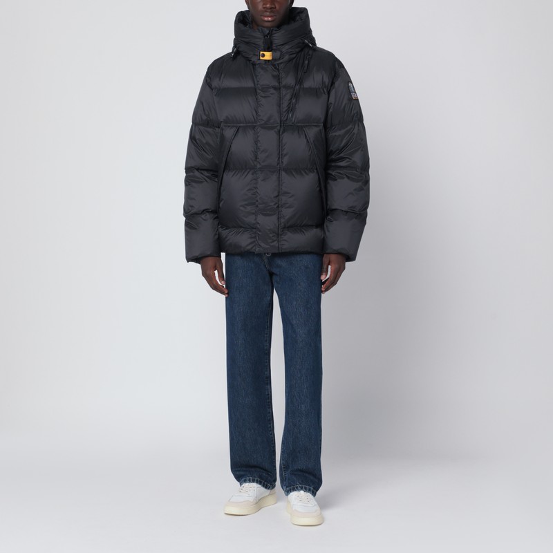 Parajumpers Black Cloud Hooded Down Jacket In Black