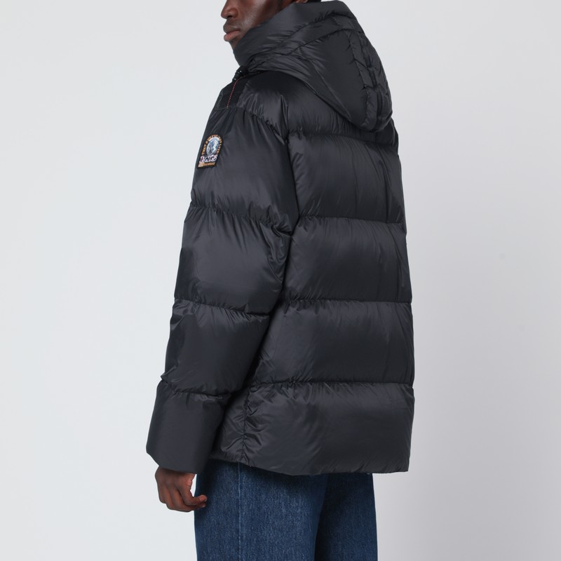 Parajumpers Black Cloud Hooded Down Jacket In Black