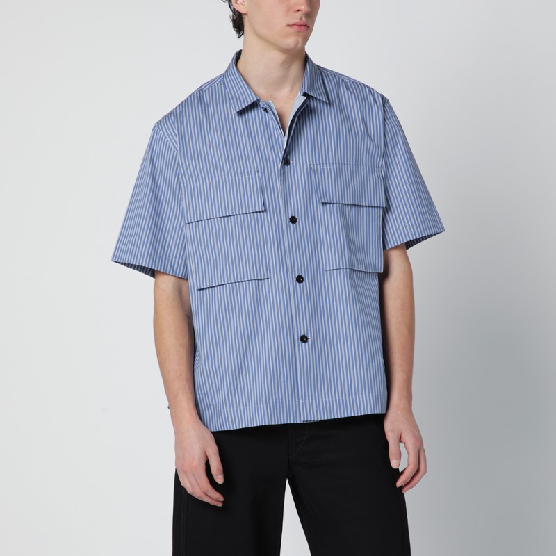 Light blue striped cotton shirt