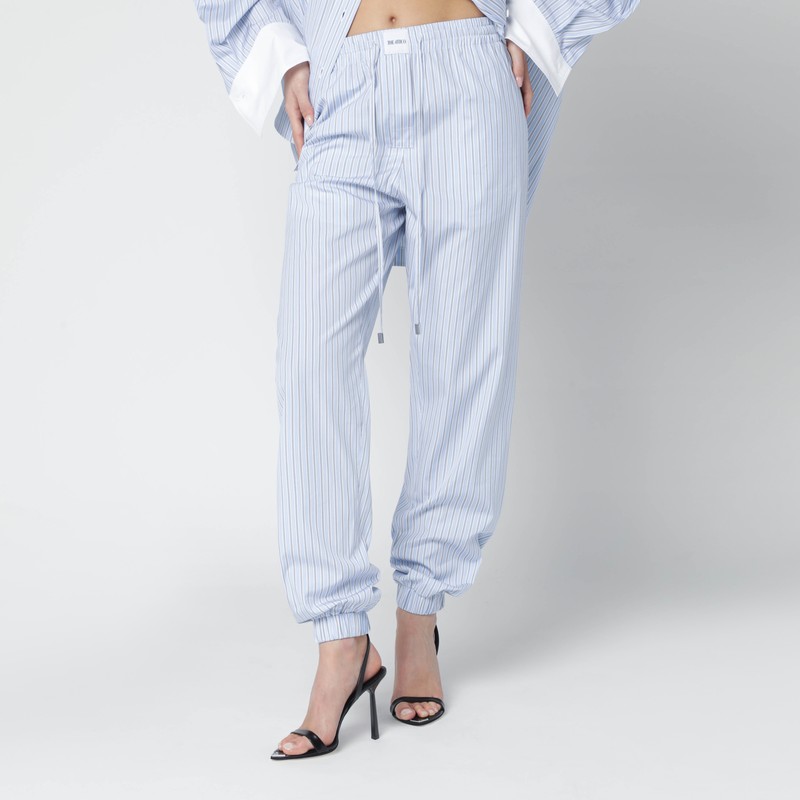 Light blue/white striped trousers