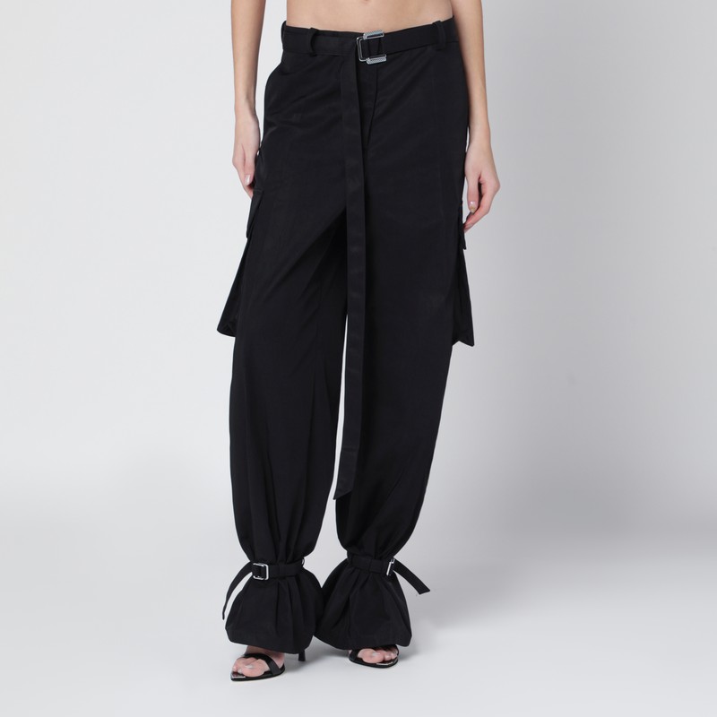 Black nylon trousers