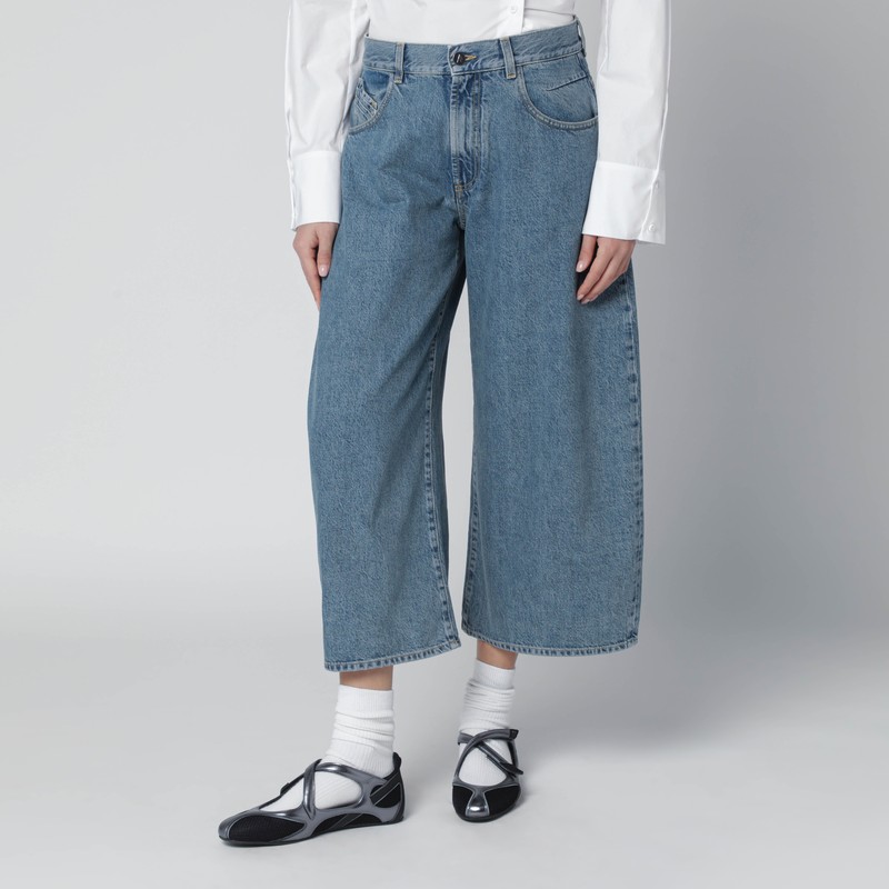 Attico Light Blue Cropped Jeans