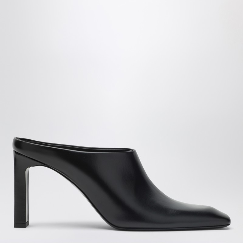Totême Black Leather Mules With Strap