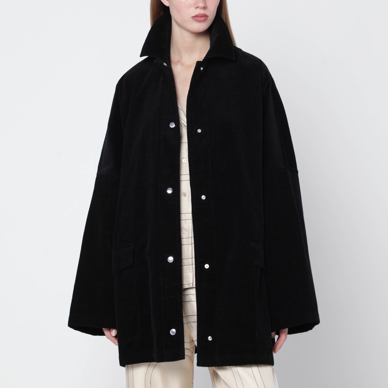 Black corduroy overshirt jacket