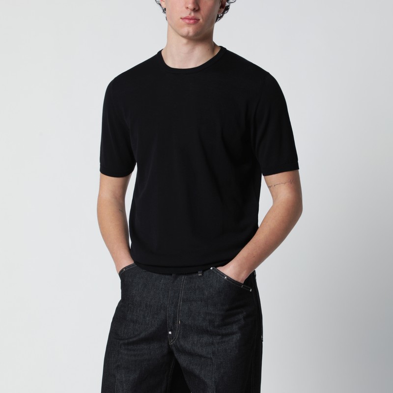 Black cotton knit