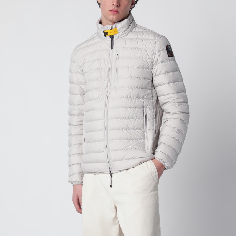 Pelican-colored Ugo short quilted down jacket